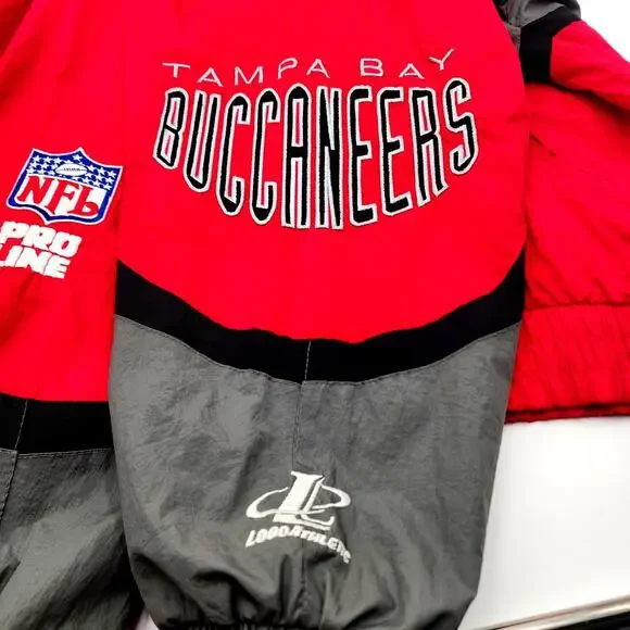 NFL (Pro Line)-Tampa Bay Buccaneers Zip-Up Windbreaker 1990s Size Large - Picture 7 of 15